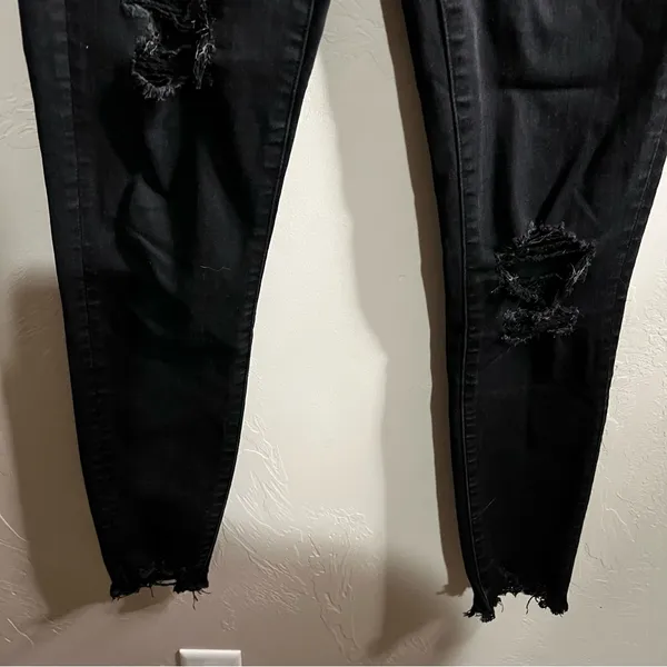 American Eagle Black‎ Distressed High Rise Jeggings - Image 7