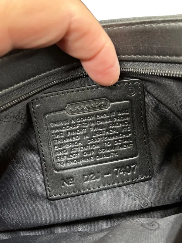 Coach Vintage Mercer Demi 7407 black nylon leather trim Y2K mini bag SKU 10424 - Image 8