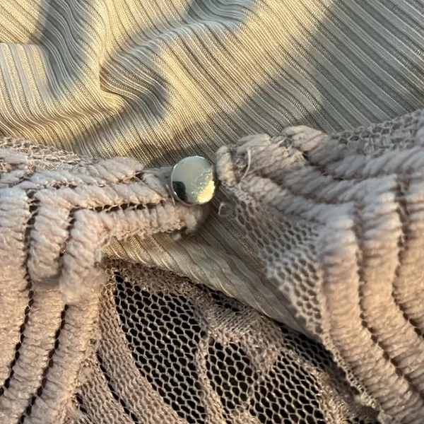 Revamped tan lace one piece body suit size medium. - Image 10