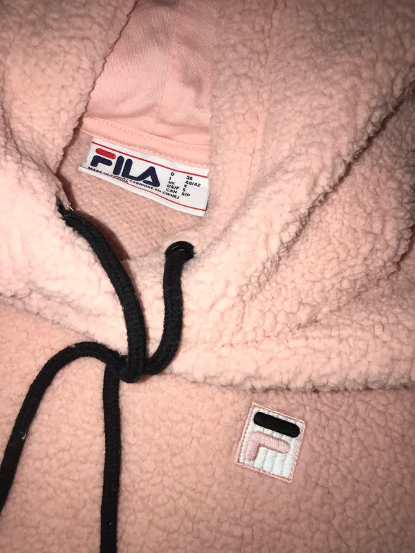 FILA Pink Fuzzy Hoodie - Image 2