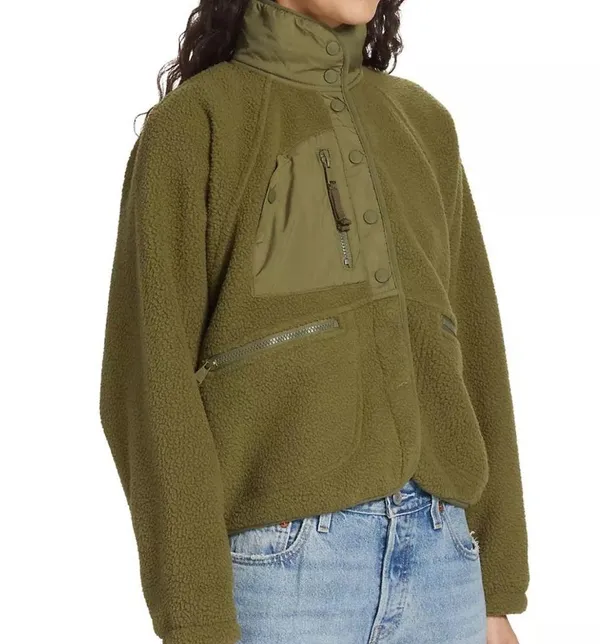 Movement Hit The Slopes Fleece Jacket | Army Green - Image 2