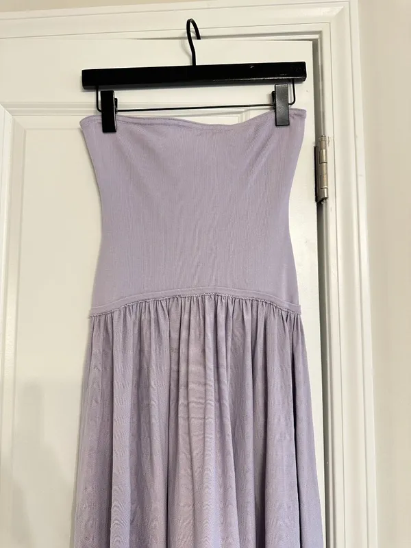 SOLID & STRIPED The Strapless Soglio Dress in Lilac Pastel Size Small - Image 5