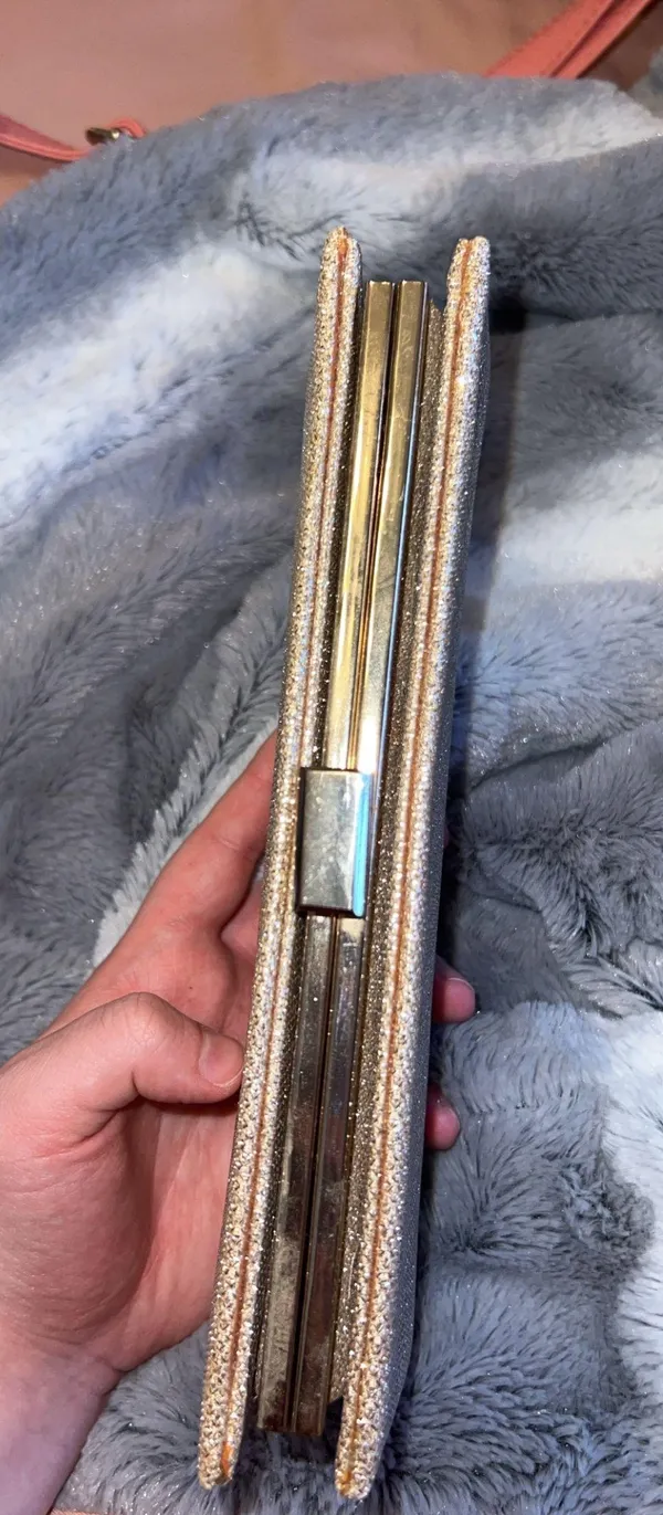 Glitter Gold Sparkly Clutch Purse - Image 2