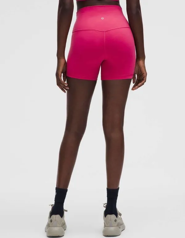 Lululemon Align High-Rise Pink Athletic Shorts 4" Raspberry Coulis Women Size 14 - Image 2