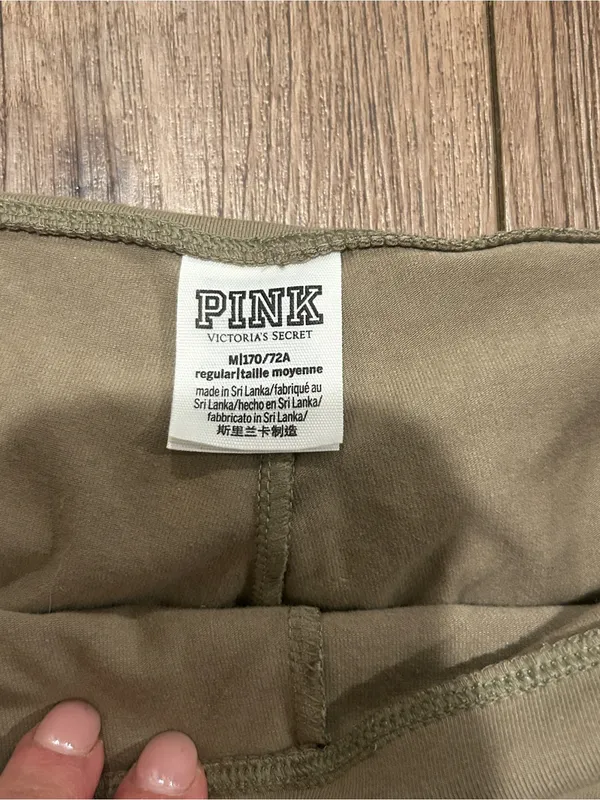 PINK Victoria's Secret Women's Foldover Flared Pull-On Pants Green M - Image 5