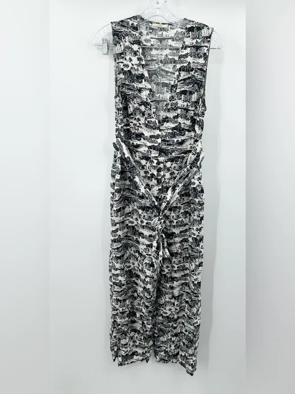 Marine Layer Women's Holi Jumpsuit California Black/White Size Medium - Image 2