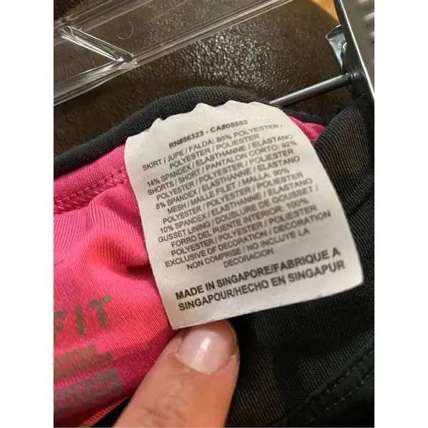 Nike Grey Pink Dri Fit Drawstring Skort Size XL - Image 7