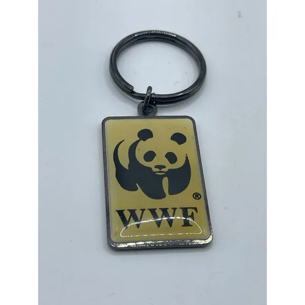 Vintage Button Keychain Saving‎ Life On Earth Environmental Earth Day Blue - Image 2