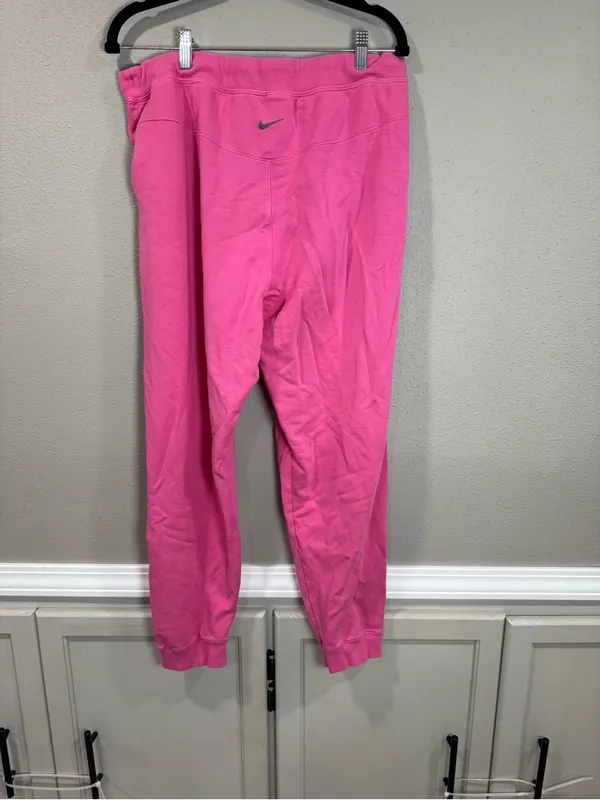 Nike Yoga Joggers Pink Size XL - Image 3