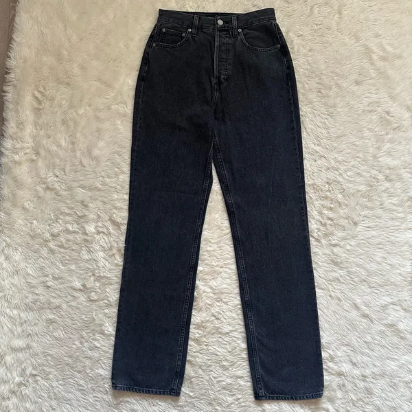 Aritzia Denim Forum Jeans The '90s Joni Hi-rise Loose Jean Black Sz 25 - Image 3