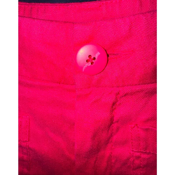 Nicole Miller Linen Blend Barbie Pink Pants Women's 6 Resort‎ Beach Lightweight - Image 4