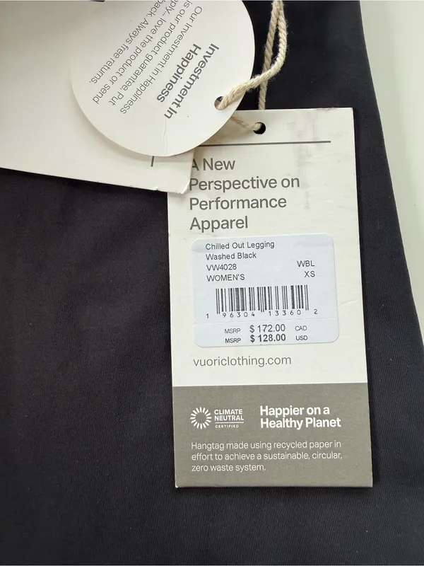 NWT Vuori Chilled Out Leggings in Washed Black XS - Image 5