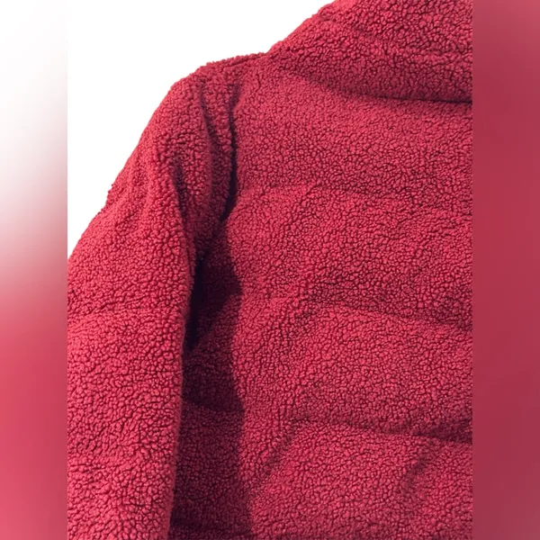 Abercrombie & Fitch Red Teddy Puffer Jacket - Image 4