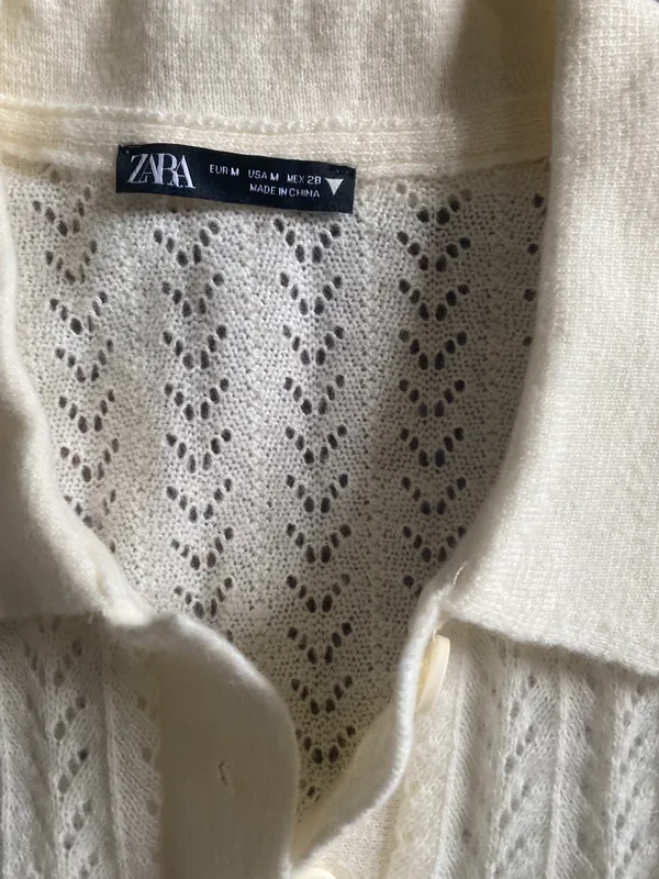 ZARA White Knit Top - Image 5