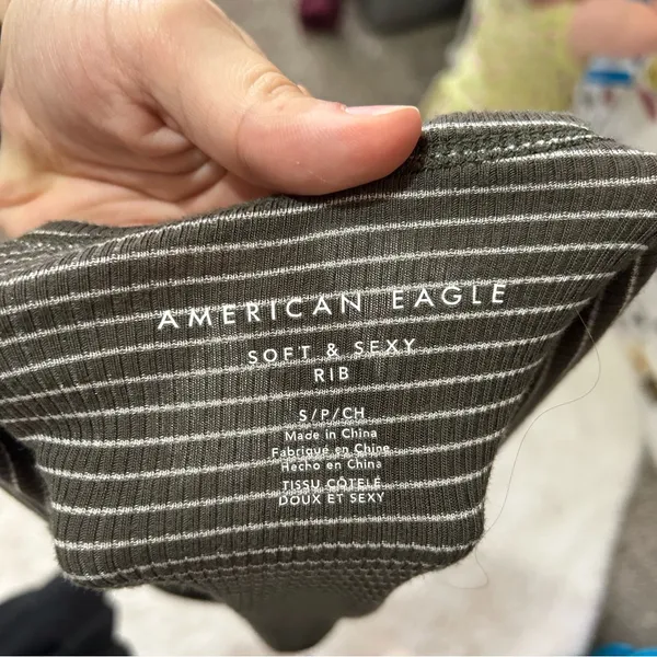 5/$30 🎈 American eagle outfitters small striped ribbed tank top - Image 5