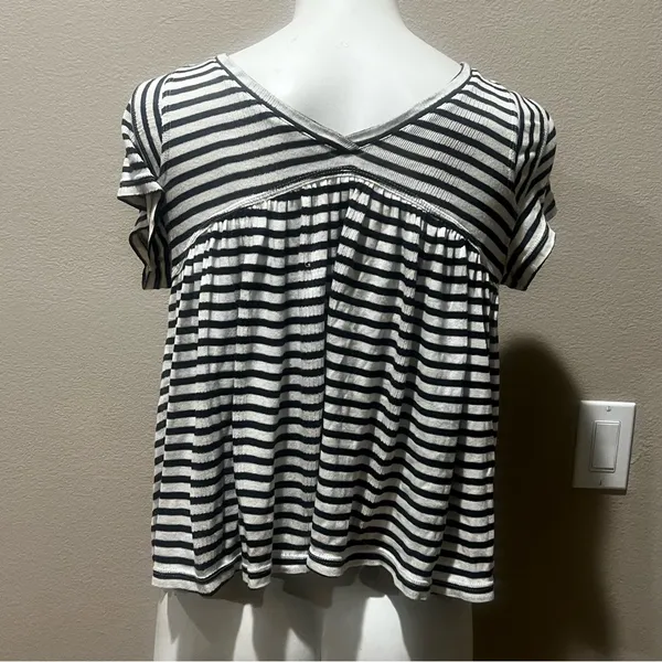 Free people striped short sleeve top - Image 4
