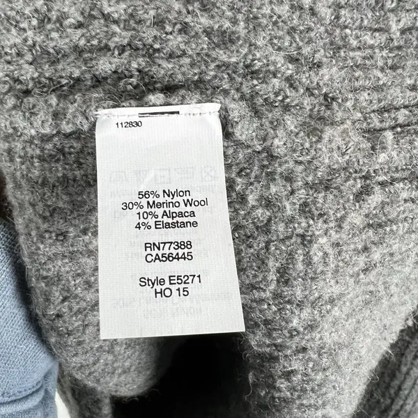 Madewell Gray Waffle Stitch Turtleneck Sweater Merino Wool Alpaca Blend Small S‎ - Image 6