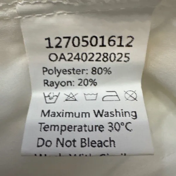 Commense White High Waisted Wide Leg Pleated Trousers Pants Medium NEW - Image 5