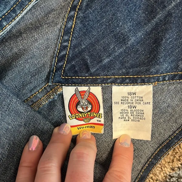 Looney Tunes‎ Women’s Vintage Tweety Bird Denim Overalls 18W - Image 4