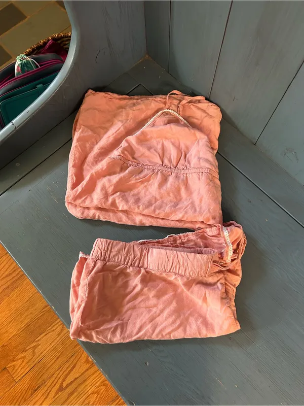 Banana Republic Soft Peach Pink Cami & Shorts Summer Sleep Set | Size Large - Image 15