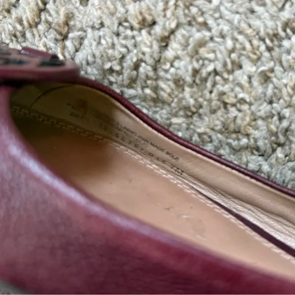 Tory Burch Mini Miller Burgundy Flats - Image 8
