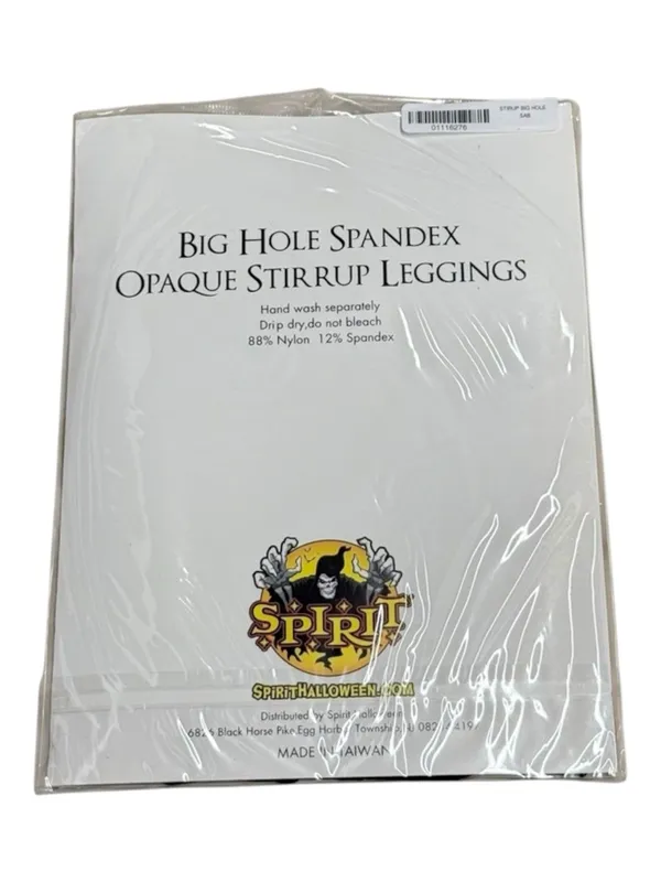 new Spirit Halloween 𖤍 Big Hole Spandex Opaque Stirrup Leggings 𖤍 Black 𖤍 1SFM - Image 7