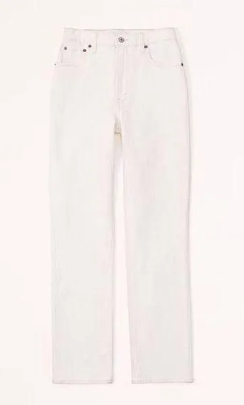 Abercrombie Curve Love Ultra High Rise 90s Straight Jean 25 short - Image 3