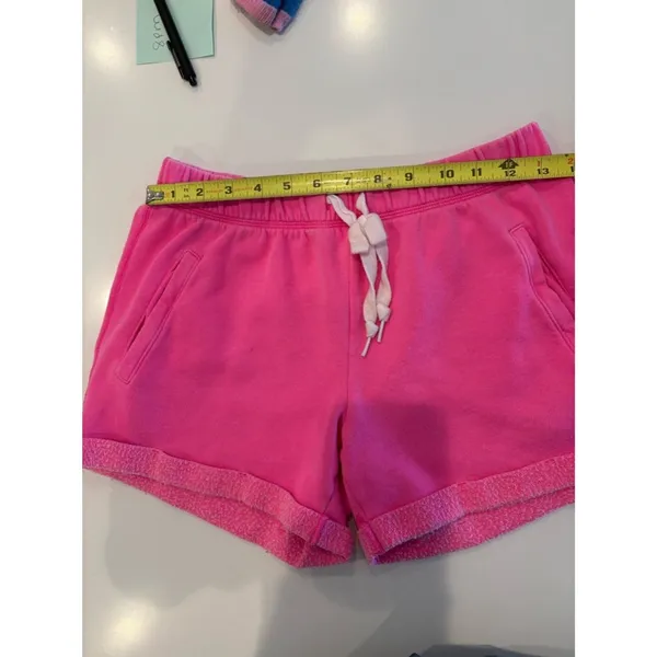 PINK Victoria’s Secret Pink Fleece Shorts Lounge Drawstring side Logo - XS - Image 8