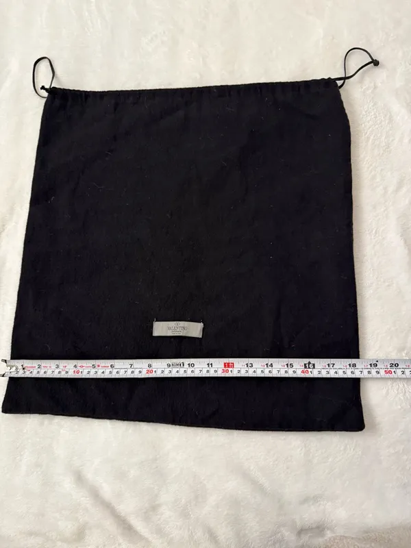 Valentino Garavani Large Black Dust Bag Drawstring Designer Storage Italy - Image 4