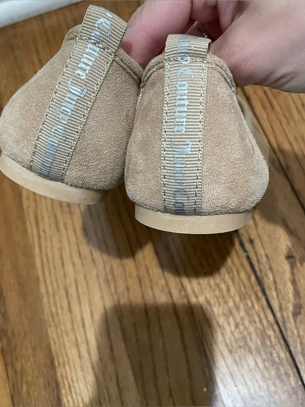 Juicy Couture Penny Rhinestone Mesh Ballet Flats Sheer Beige Womens Size 7 Y2K - Image 8