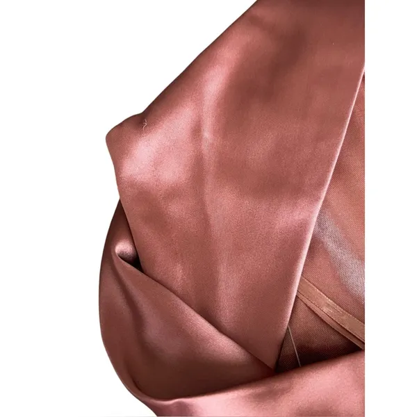 Revelry Women’s Cowl Back V Neck Sleeveless Pink Satin Maxi Formal Dress Size 4 - Image 11