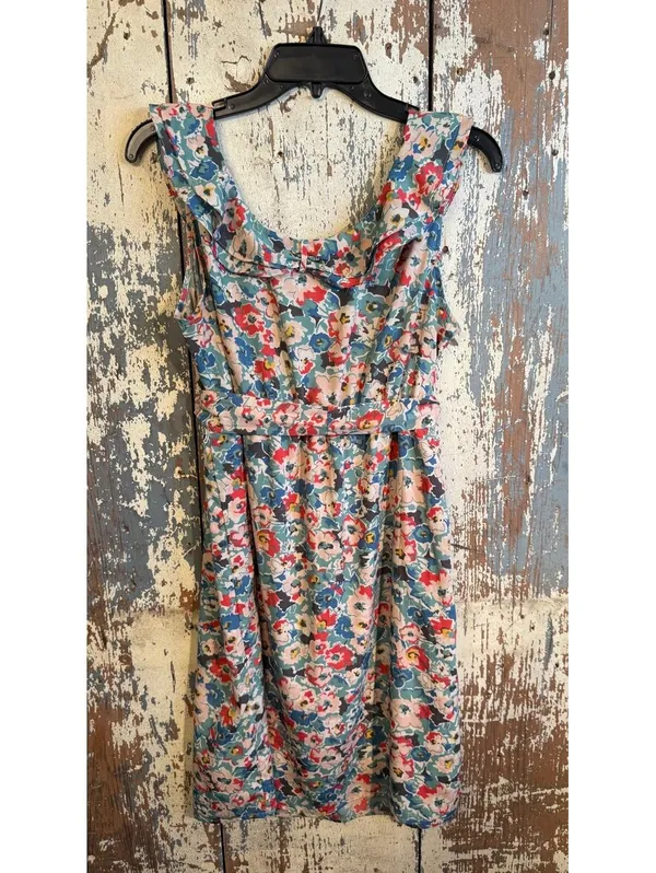 Motherhood Maternity floral sleeveless ruffle dress, size Large - Image 4