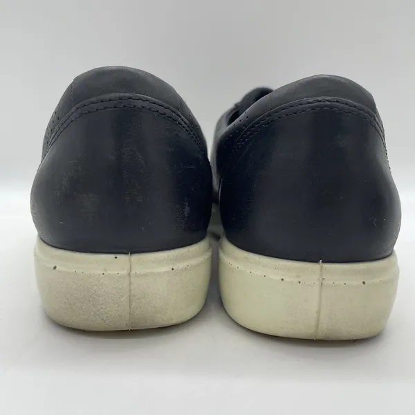 ECCO Womens Size 7 Shoes Black Soft‎ Perforated Leather Low Top Lace Up Sneakers - Image 4