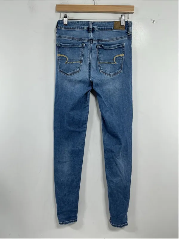 Womans American Eagle Next Level Stretch Blue Jeans Size 4 - Image 2