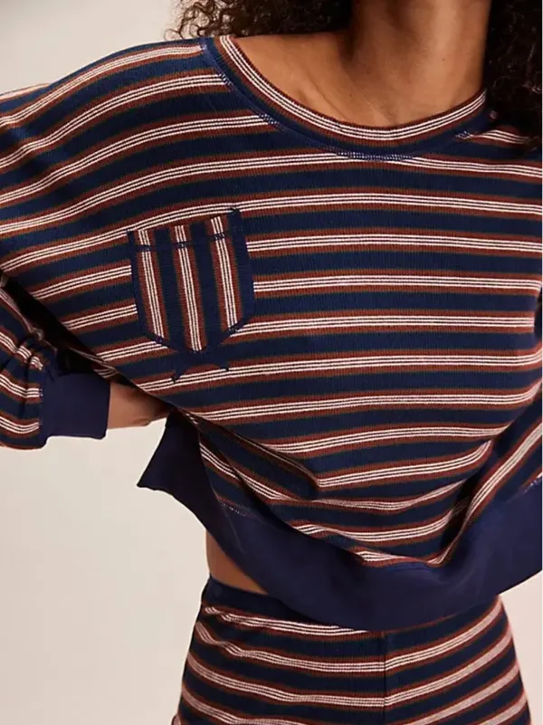 Free People Making In Happen Pullover Navy Large - Image 2