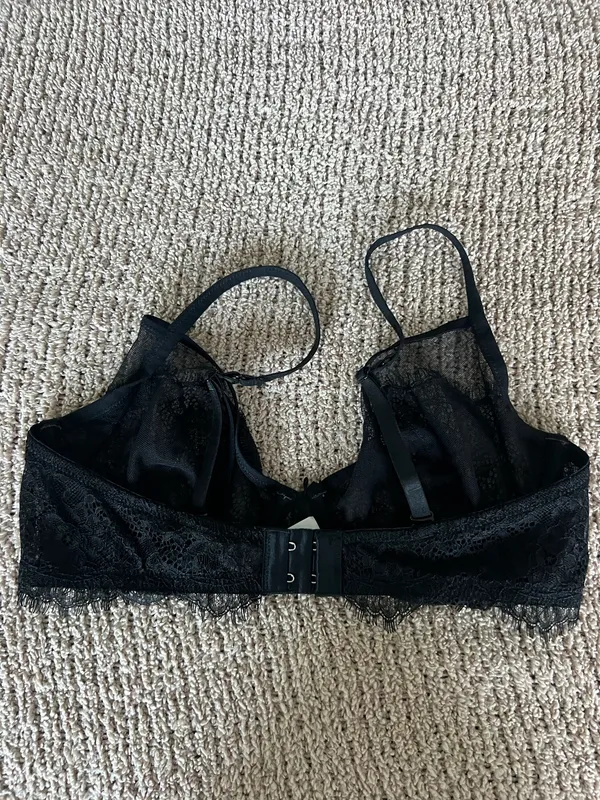 PINK - Victoria's Secret Black lace balconette bra #lingerie - Image 2