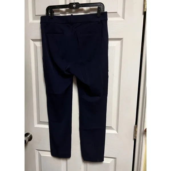 J.Crew Navy Blue Slim Fit Ankle Trousers Womens Size‎ 8 Career Work Pants - Image 5