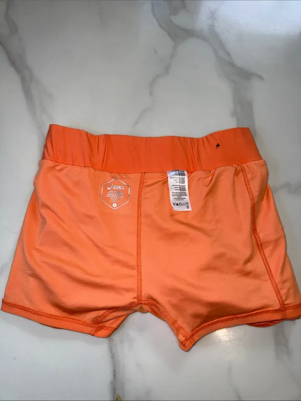 Asics Coral Orange Women's Athletic Running Shorts - Image 7