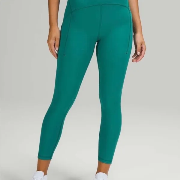 Lululemon Power Thru High Rise Crop 23" W6BRFS Size 12 - Image 3