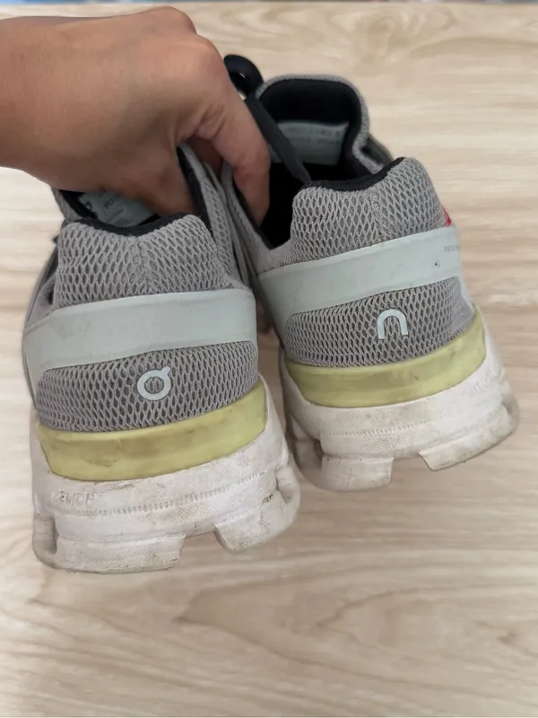 On Running Womens 7.5 Cloudswift Sneakers Alloy Glacier Grey Lime - Image 5