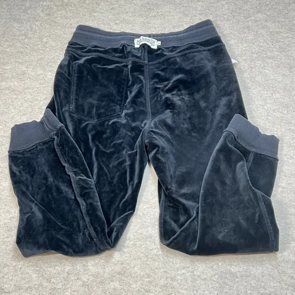 AllSaints Sweatpants‎ Velour Lined Washed Black Joggers XL Ramskull Logo Y2K EUC - Image 5