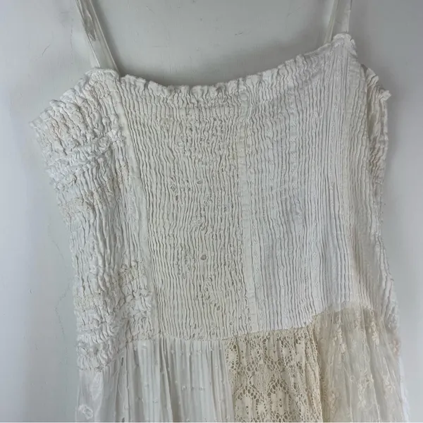 Antica Sartoria Crochet Lace Boho Mini Dress Beachy Sz S/M - Image 7