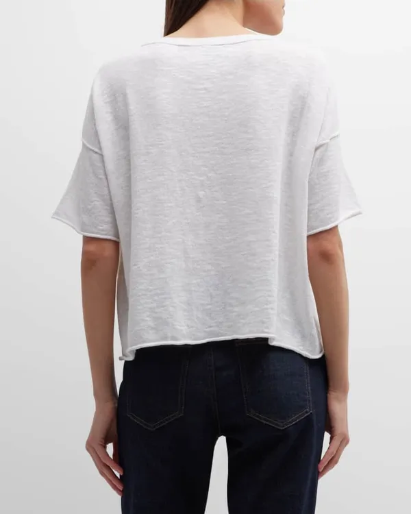 Boutique NWT Charlotte Avery White Short Sleeve Oversized Tshirt - Image 3