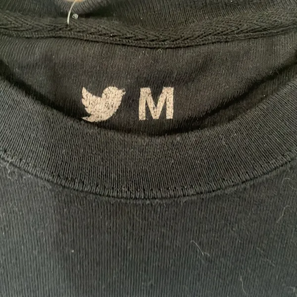 Vintage Twitter Hello Literally Everyone Rare Black Crewneck Sweatshirt Size LG - Image 3