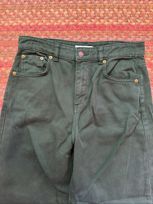 MOTEL DENIM Dark Green Straight-Leg Pants - Image 2