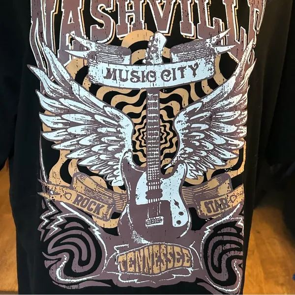 Nashville Tee Shirt Small Music Country - Image 5