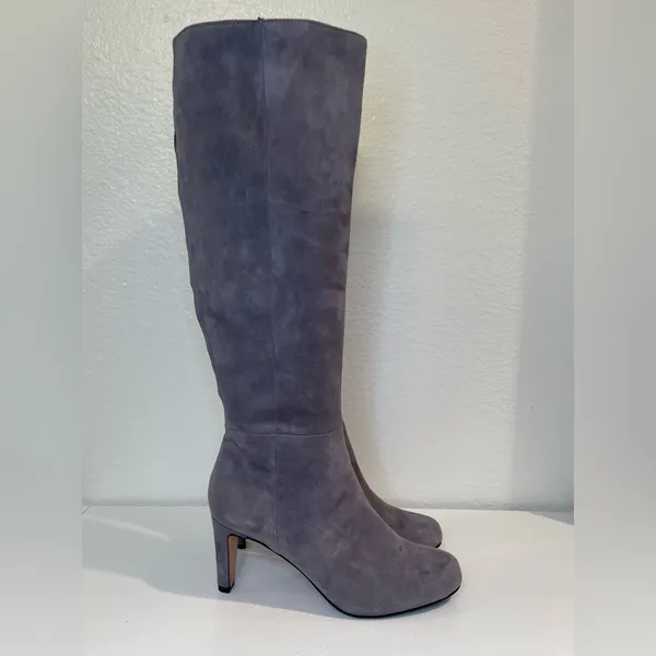Boden Knee High Gray Suede‎ Boots Size 5.5 (36) - Image 4