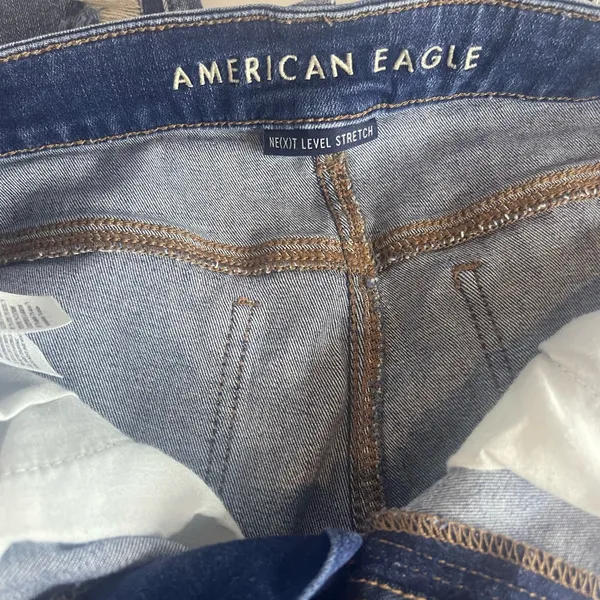 American Eagle Outfitters Ripped Blue Skinny Jeans - Image 10