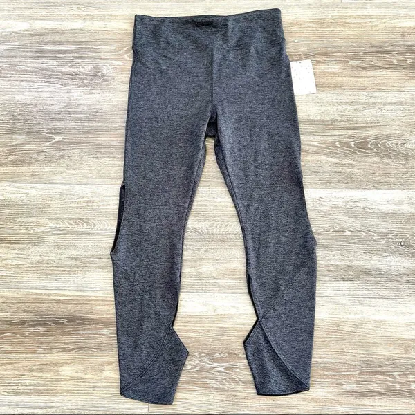 Free People movement Grey/black cut out leggings - Image 2