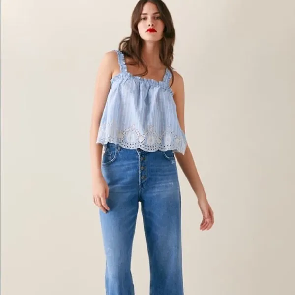 ✨ ZARA STRIPED RUFFLED TOP✨ - Image 2